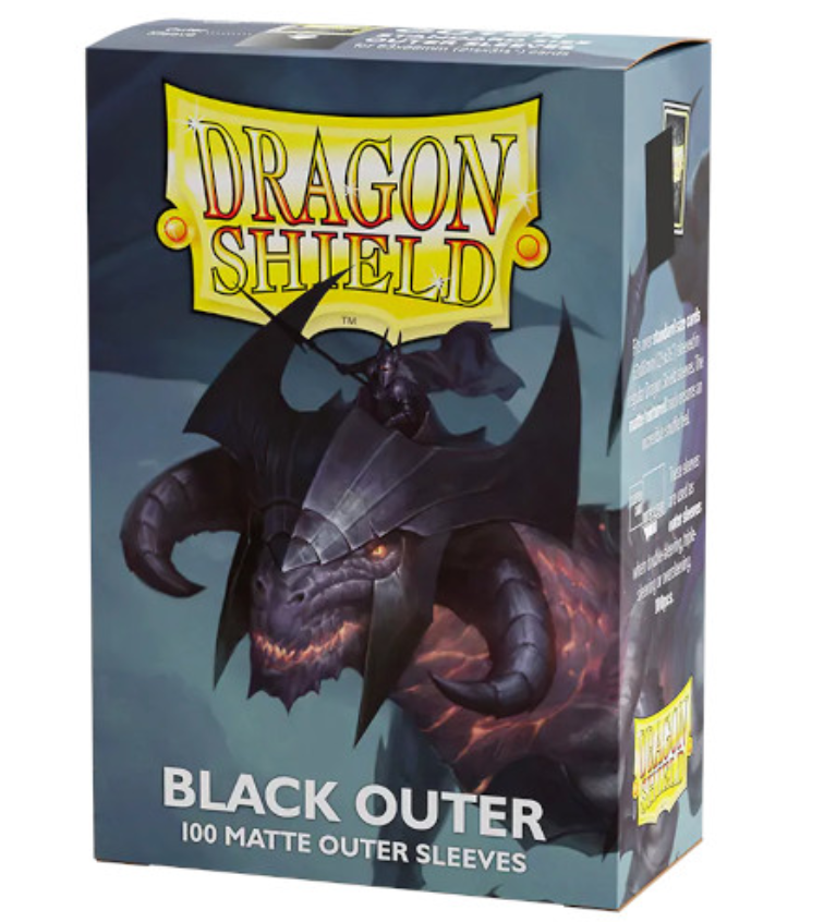 Dragon Shield  - Matte Black - Standard Size Outer Sleeves 100Pk