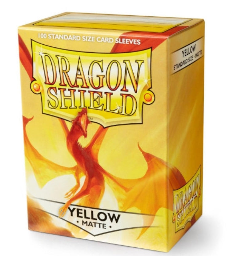 Dragon Shield - Yellow- Matte Standard Size Sleeves 100Pk