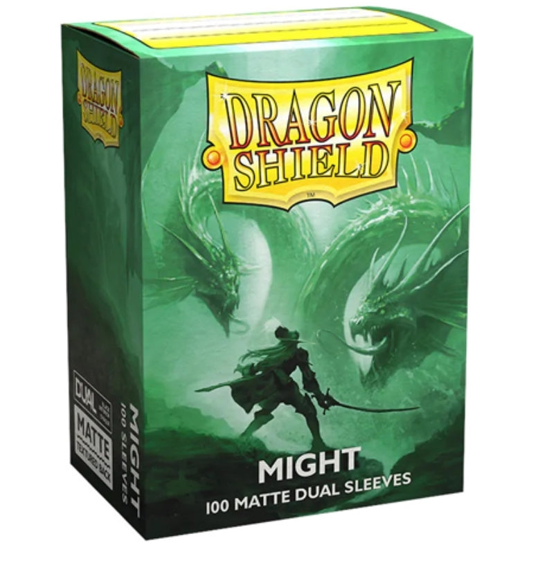 Dragon Shield -  Might Green - Dual Matte Standard Size Sleeves 100Pk