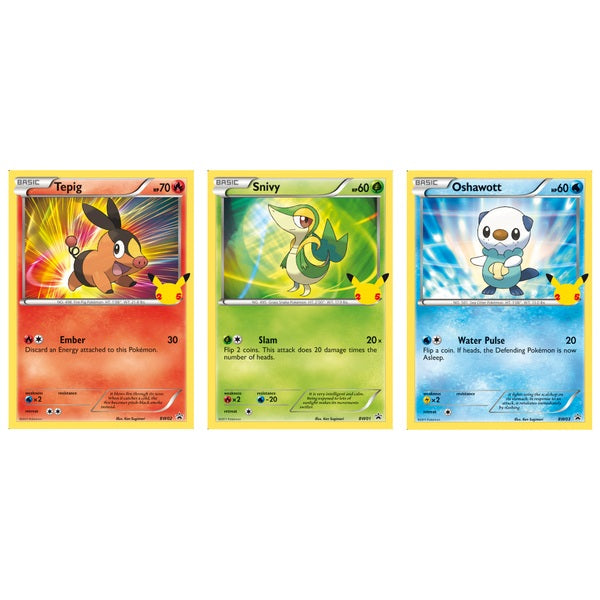 Pokémon Trading Card Game: 25Th Anniversary Unova Starters 3 Pack Oversize