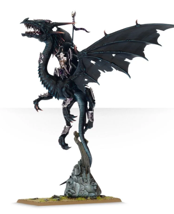 Games Workshop Sorceress on Black Dragon / Dreadlord on Black Dragon