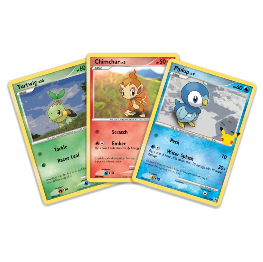 Pokemon Tcg: 25Th Anniversary Oversize Booster Sinnoh First Partner Jumbo Cards