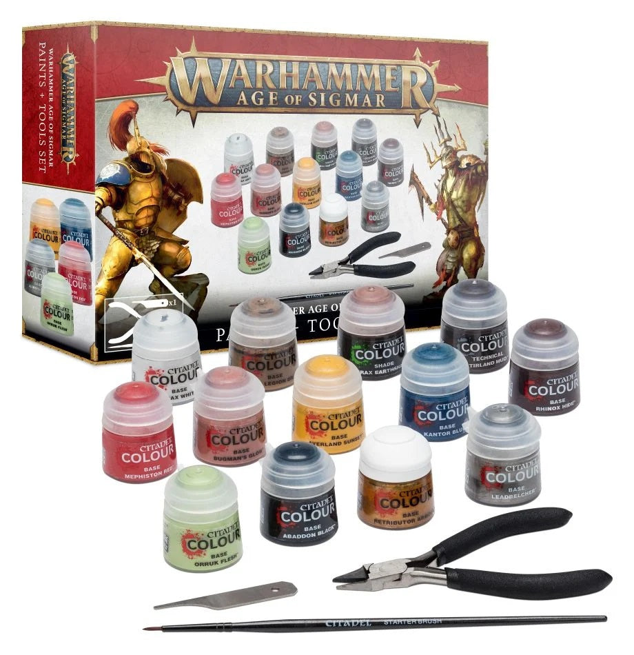 Warhammer Age Of Sigmar: Paint + Tools Set 2021