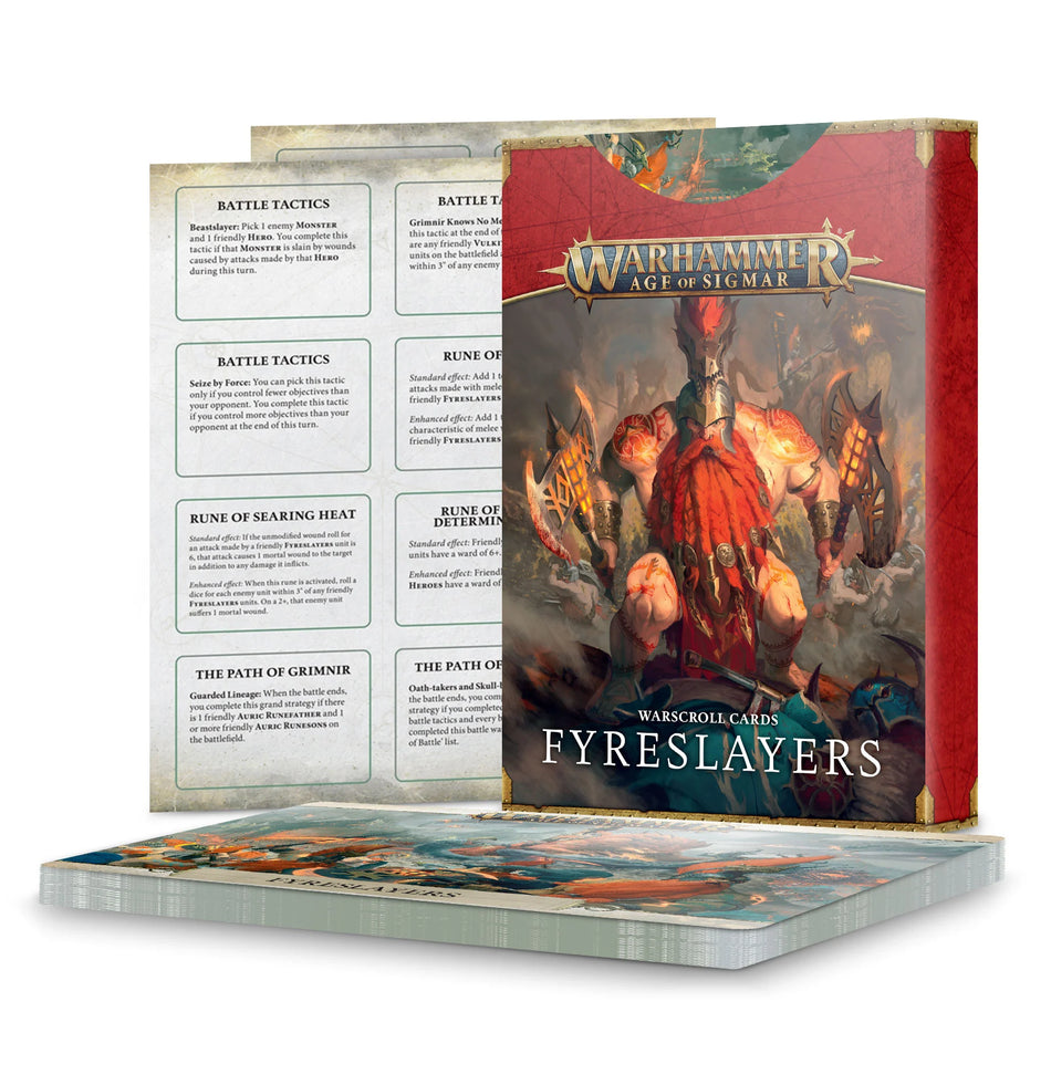 Games Workshop Warscroll Cards: Fyreslayers (Eng)