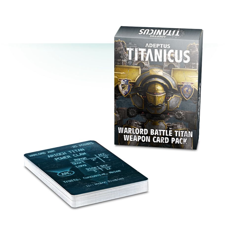 Games Workshop Adeptus Titanicus Warlord Battle Titan Weapon Card Pack