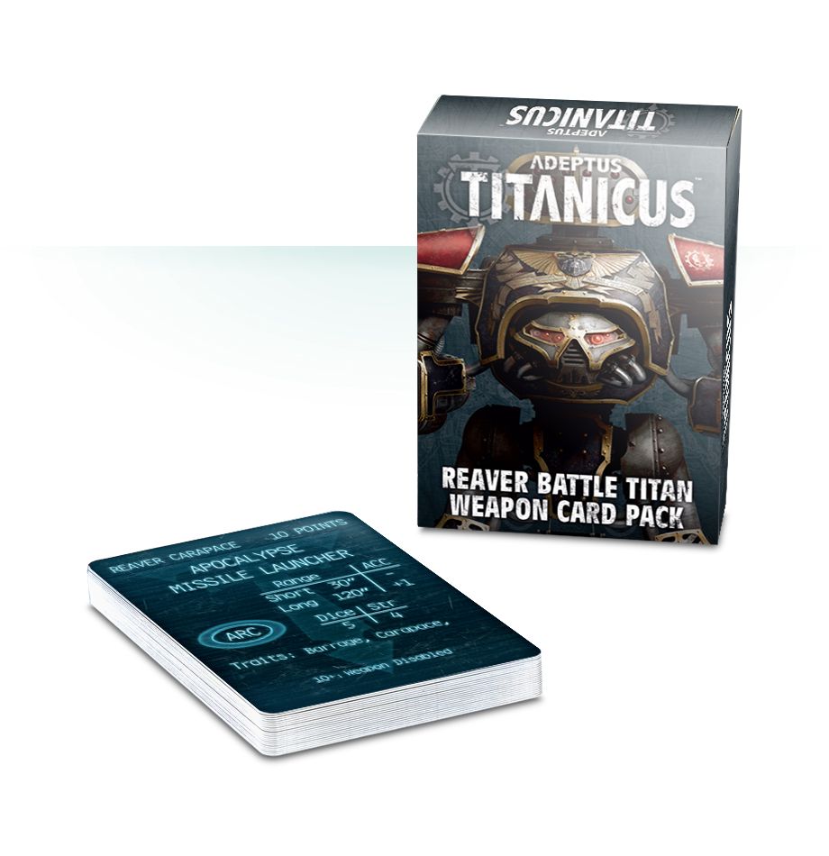 Games Workshop Adeptus Titanicus Reaver Battle Titan Weapon Card Pack