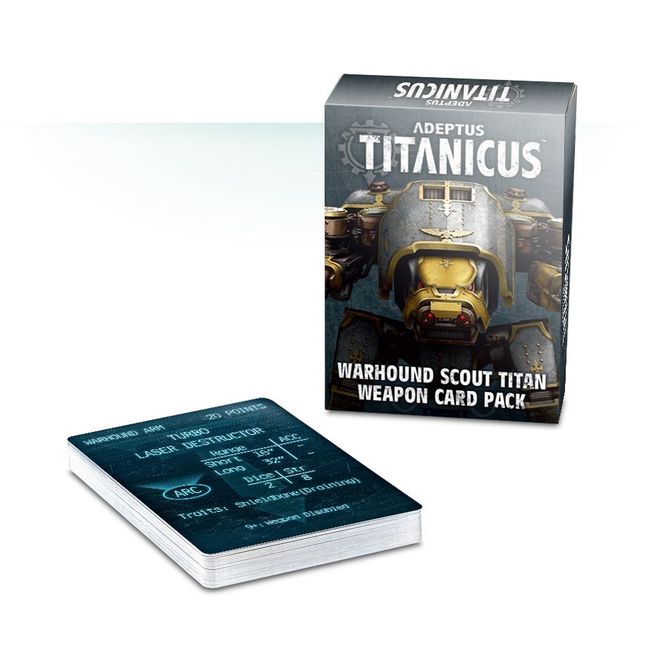Games Workshop Adeptus Titanicus Warhound Scout Titan Weapon Card Pack