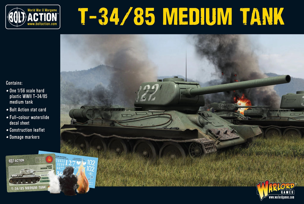 Bolt Action T-34/85 medium tank (plastic)