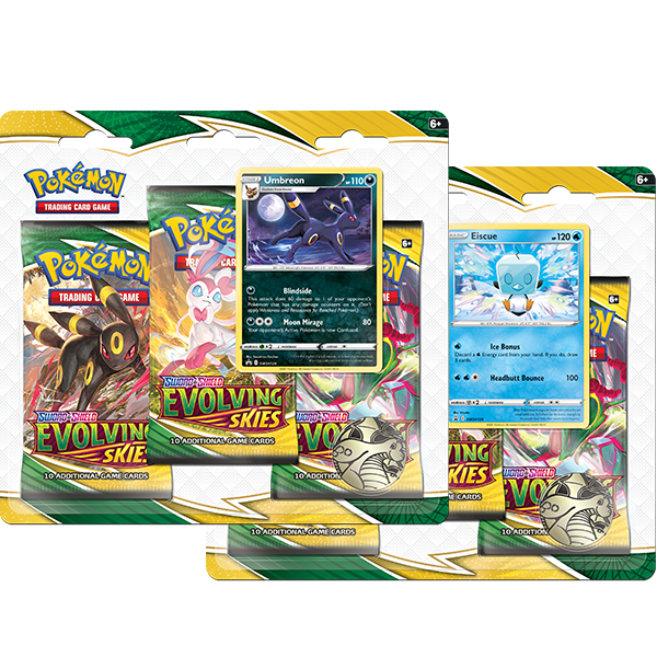 Pokémon Tcg: Sword & Shield 7 3-Pack Blister Pack Umreon And Eiscue