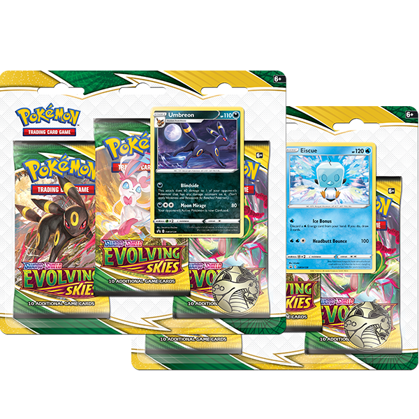 Pokémon TCG: Sword & Shield 7 3-Pack blister pack Umreon and Eiscue