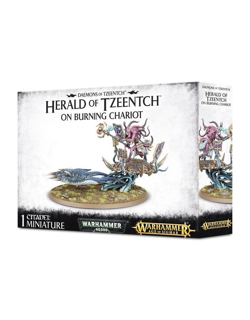 Games Workshop Herald Of Tzeentch On Burning Chariot / Exalted Flamer On Burning Chariot