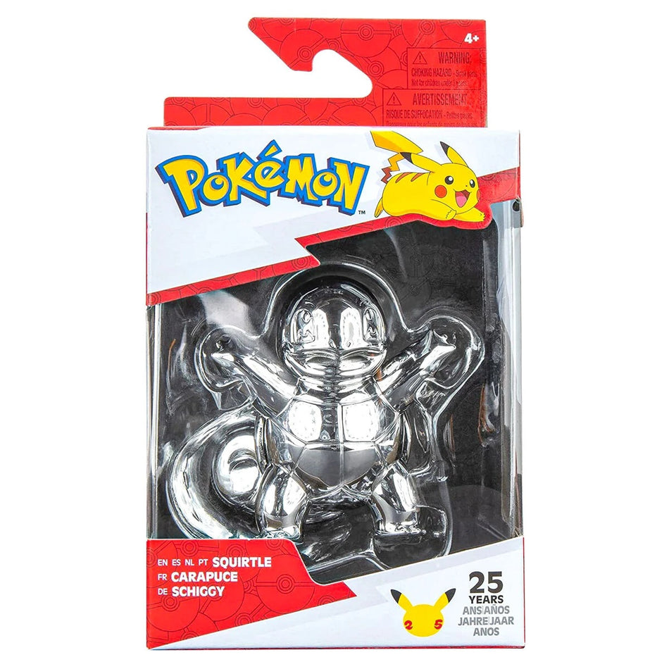 Squirtle Pokémon 25Th Anniversary Silver 3 Inch Vinyl Figure