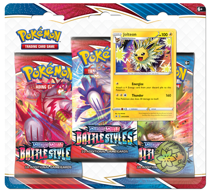 Pokémon Tcg: Sword & Shield 5 Battle Styles 3-Pack Booster Display Jolteon