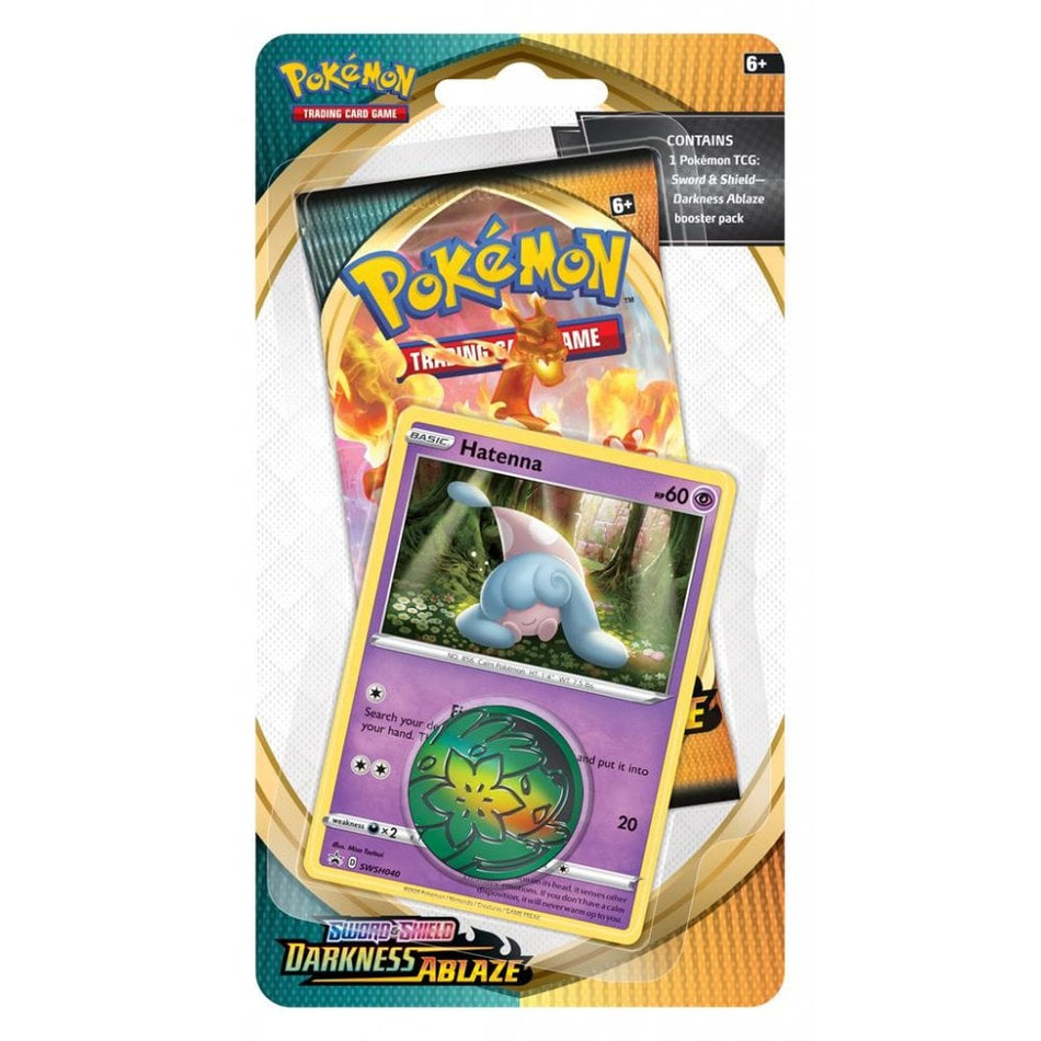 Pokemon Checklane Blister Pack (1 Pack With Holo) : Hatenna - Sword And Shield Darkness Ablaze