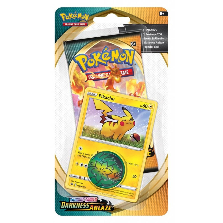 Pokemon Checklane Blister Pack (1 Pack With Holo) : Pikachu - Sword And Shield Darkness Ablaze