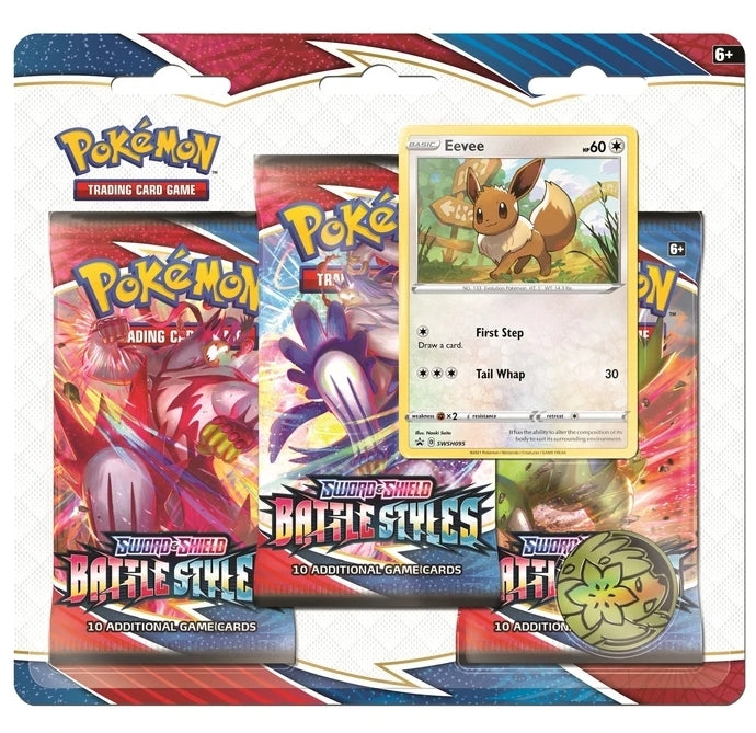 Pokémon TCG: Sword & Shield 5 Battle Styles 3-Pack Booster Display EEVEE Pack